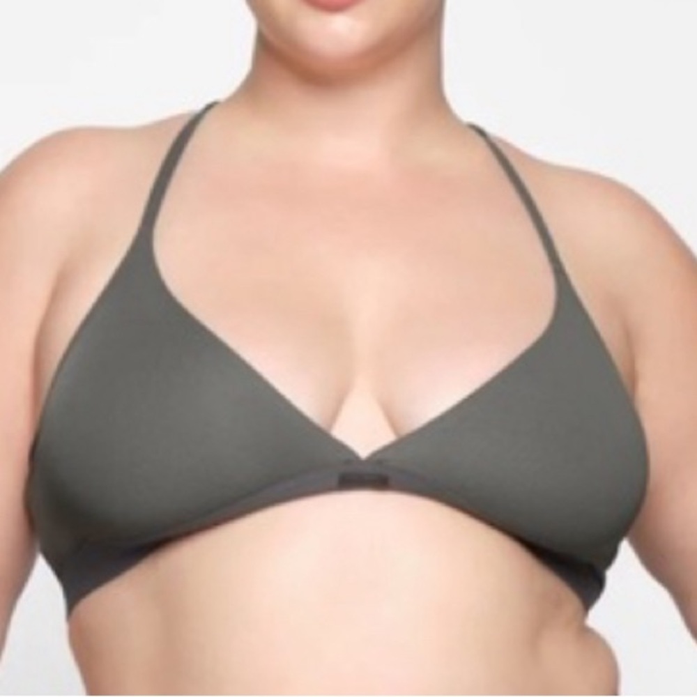 SKIMS Gray Minimalist Triangle Bra